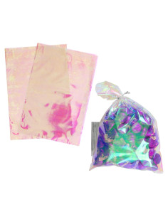 Bolsas de Celofán Iridiscentes Iconikal 100 Unidades 15x22 cm