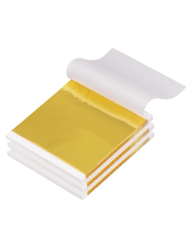 Hojas de Oro Gwybkq 300 Unidades 14x14 cm para Manualidades