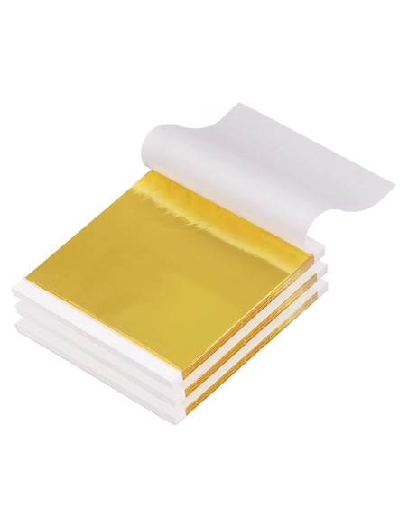Hojas de Oro Gwybkq 300 Unidades 14x14 cm para Manualidades
