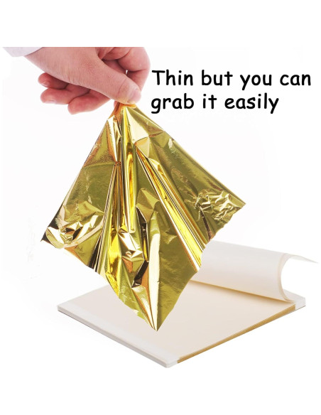 Hojas de Oro Gwybkq 300 Unidades 14x14 cm para Manualidades