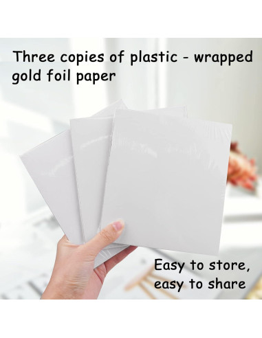 Hojas de Oro Gwybkq 300 Unidades 14x14 cm para Manualidades