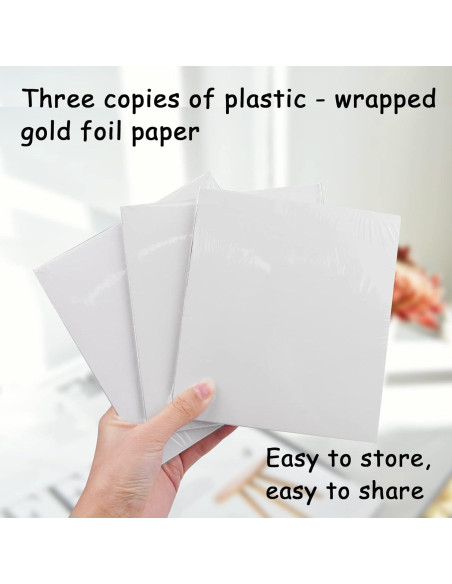 Hojas de Oro Gwybkq 300 Unidades 14x14 cm para Manualidades