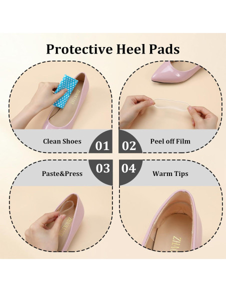 16 Almohadillas de Silicona para Tacones Bremorou Transparente