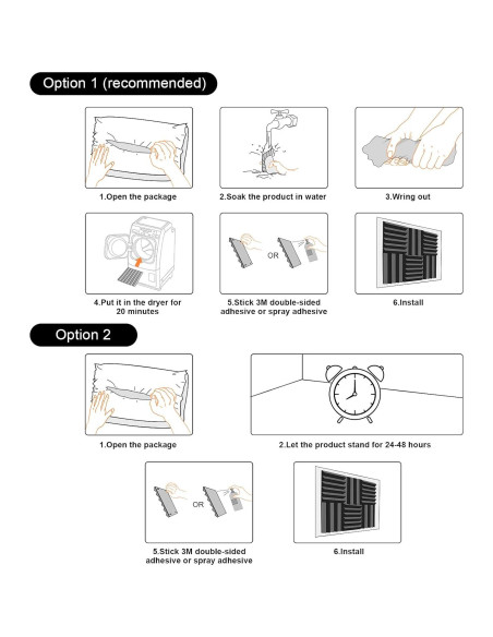 Bloque de Esquina Acústica JBER 32 Pack 7.62 cm Retardante Fuego