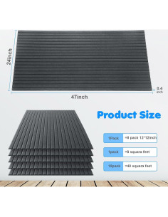Paneles Acústicos Autoadhesivos Woanger 5 Piezas 119.4x61 cm 2