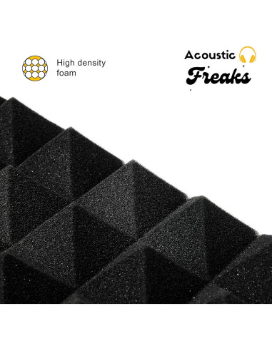 Paquete de 25 Paneles Acústicos Piramidales Acoustic Freaks 30.48x30.48cm