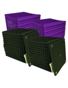 96 Paneles de Espuma Acústica Absorb the Echo 30.48x30.48cm