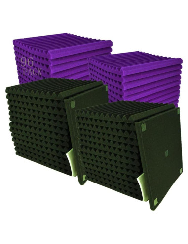 96 Paneles de Espuma Acústica Absorb the Echo 30.48x30.48cm
