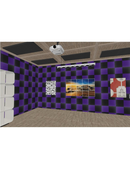 96 Paneles de Espuma Acústica Absorb the Echo 30.48x30.48cm