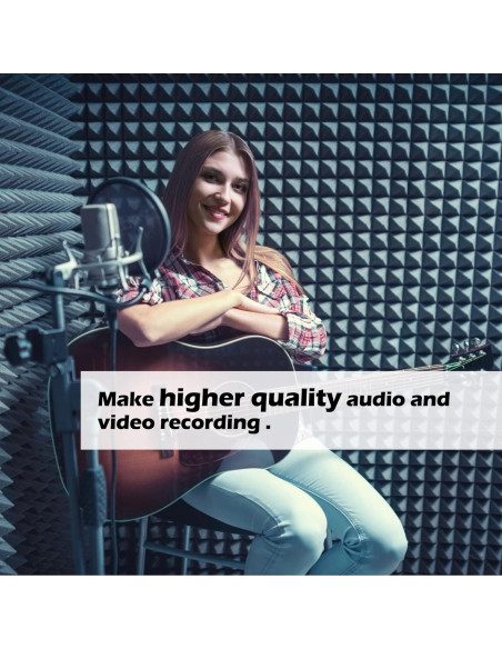 Paquete de 12 Paneles Acústicos Pirámide 30.48x30.48 cm