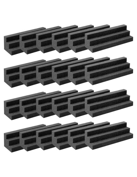 Paquete de 24 trampas de graves espuma acústica 30.48x7.62cm