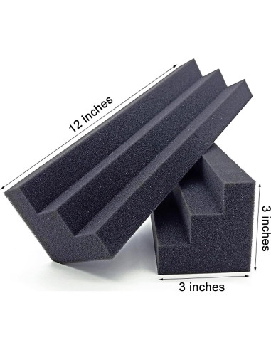 Paquete de 24 trampas de graves espuma acústica 30.48x7.62cm