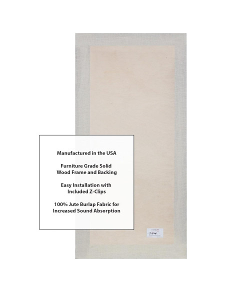 Panel Acústico Absorbente ATS Acoustics 121.9x61 cm Marfil