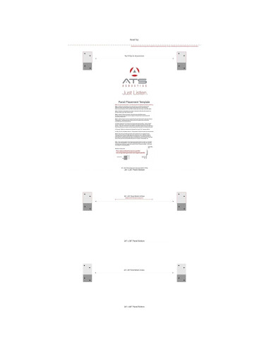 Panel Acústico Absorbente ATS Acoustics 121.9x61 cm Marfil