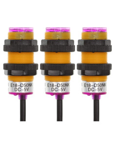 Sensor Infrarrojo E18-D50NK 5V NPN 3 Cables 50cm Ajustable