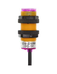 Sensor Infrarrojo E18-D50NK 5V NPN 3 Cables 50cm Ajustable 2
