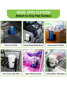 Soporte de Taza Plegable Spurtar para Coche y Barco - Negro 2