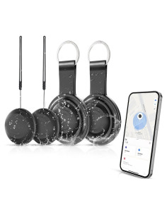 Paquete de 4 Etiquetas Localizadoras Golden Bunny - MiniTag Negro