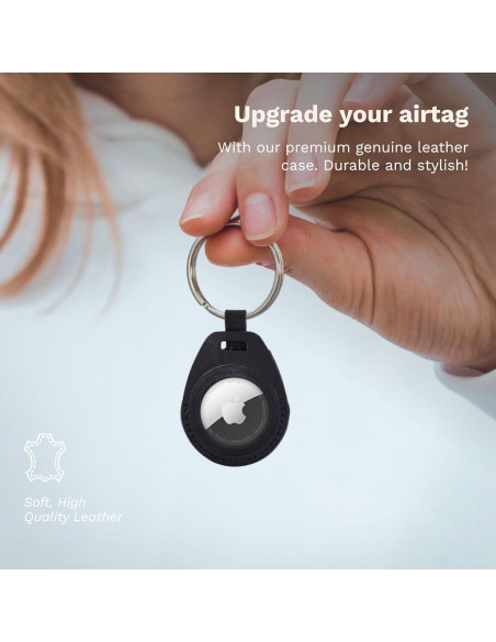 Soporte de Cuero DONBOLSO para Apple AirTag - Llavero Elegante