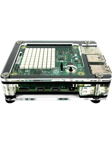 Estuche Zebra Classic C4Labs para Raspberry Pi 3B+/4B - Hielo Negro