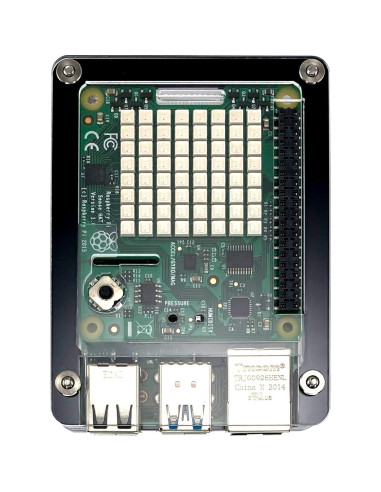 Estuche Zebra Classic C4Labs para Raspberry Pi 3B+/4B - Hielo Negro