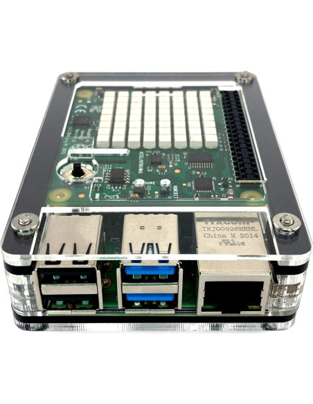 Estuche Zebra Classic C4Labs para Raspberry Pi 3B+/4B - Hielo Negro