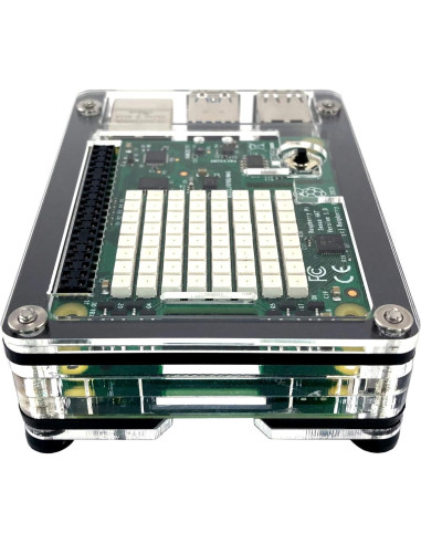 Estuche Zebra Classic C4Labs para Raspberry Pi 3B+/4B - Hielo Negro