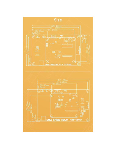Pantalla Táctil Capacitiva 5" BIQU PI TFT50 V2.1 800x480