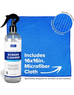 Limpiador de Pantallas KICTeam 473mL con Paño Microfibra 40x40cm 2