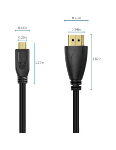 Cable Micro HDMI a HDMI UCEC 0.97m Retráctil 4K 1080P 2