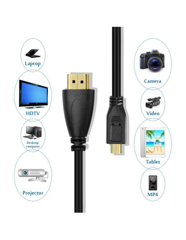 Cable Micro HDMI a HDMI UCEC 0.97m Retráctil 4K 1080P
