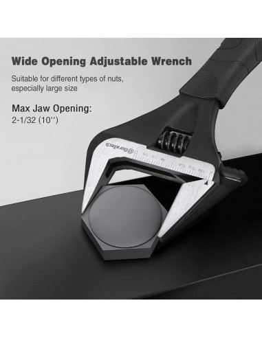 Llave Ajustable DURATECH 10" Acero CR-V Antideslizante