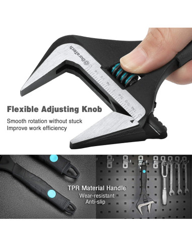 Llave Ajustable DURATECH 10" Acero CR-V Antideslizante