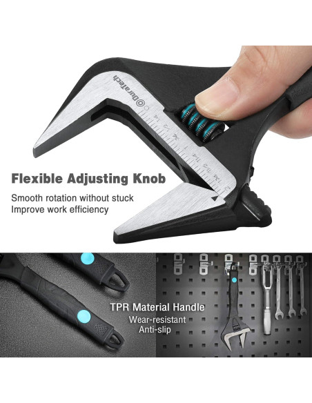 Llave Ajustable DURATECH 10" Acero CR-V Antideslizante