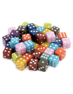 Paquete de 50 Dados Vintage de 16mm Brybelly para Juegos