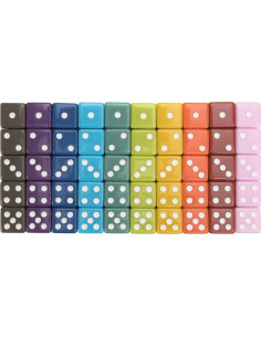 Paquete de 50 Dados Vintage de 16mm Brybelly para Juegos 2