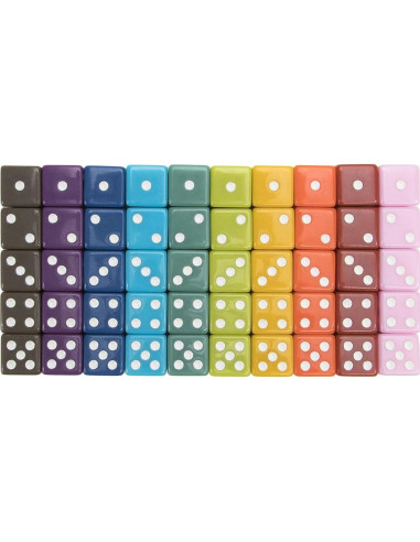 Paquete de 50 Dados Vintage de 16mm Brybelly para Juegos