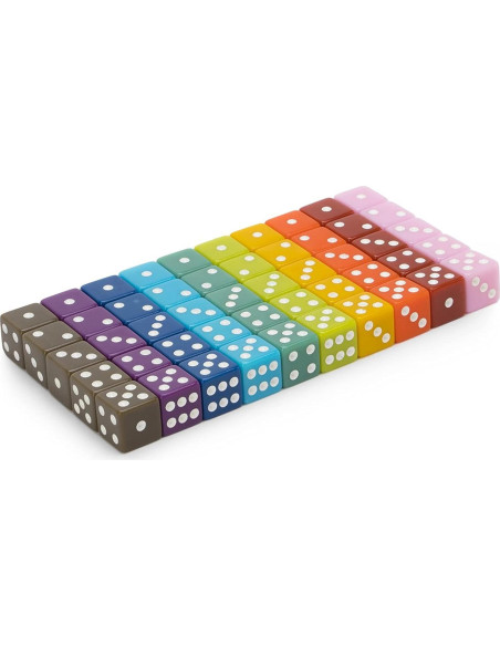 Paquete de 50 Dados Vintage de 16mm Brybelly para Juegos