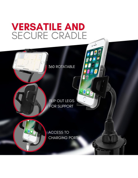 Soporte para Teléfono en Portavasos Macally MCUPXL - Ajustable 10.4 cm