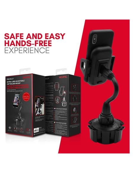 Soporte para Teléfono en Portavasos Macally MCUPXL - Ajustable 10.4 cm