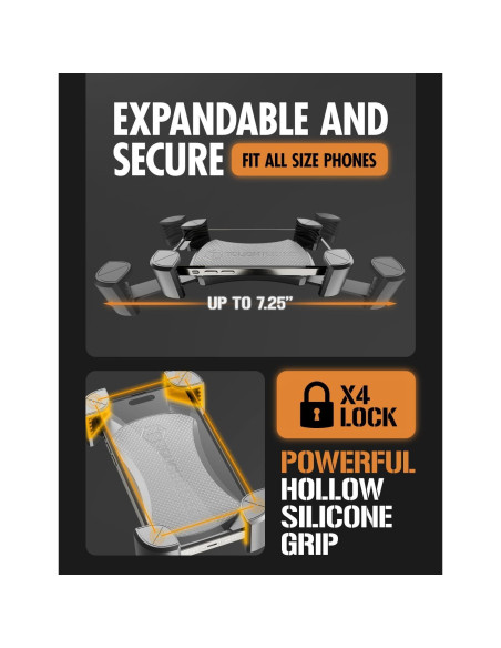 Soporte para teléfono móvil ToughTested Boom con portavasos