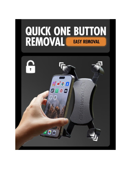 Soporte para teléfono móvil ToughTested Boom con portavasos