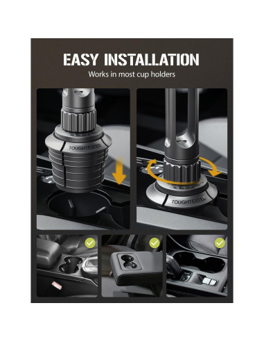 Soporte para teléfono móvil ToughTested Boom con portavasos