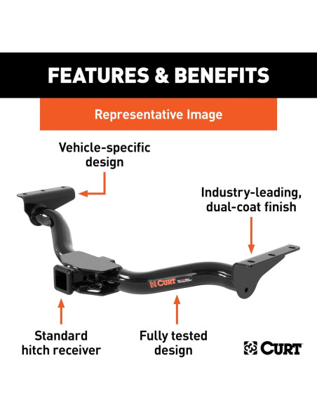 Enganche de Remolque CURT Clase 3 para Nissan Qashqai/Rogue Sport