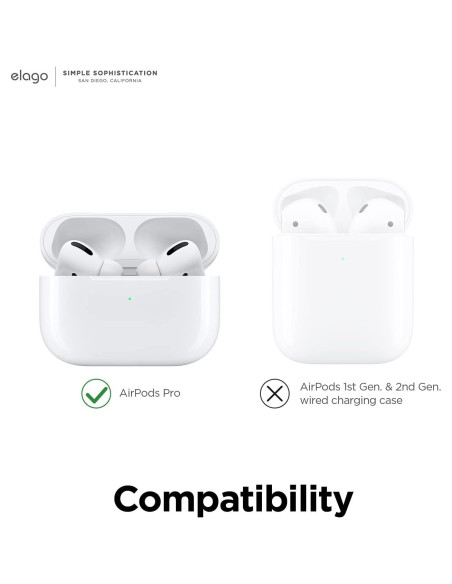 Cubiertas de Silicona elago para AirPods Pro - 4 Pares Blancas