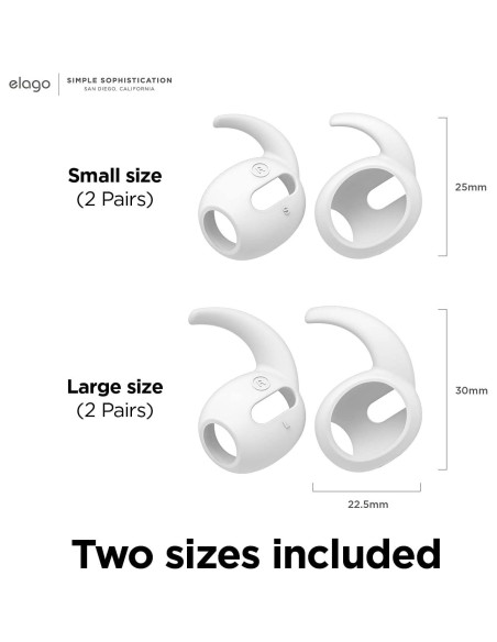 Cubiertas de Silicona elago para AirPods Pro - 4 Pares Blancas