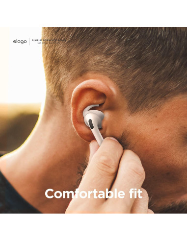 Cubiertas de Silicona elago para AirPods Pro - 4 Pares Blancas