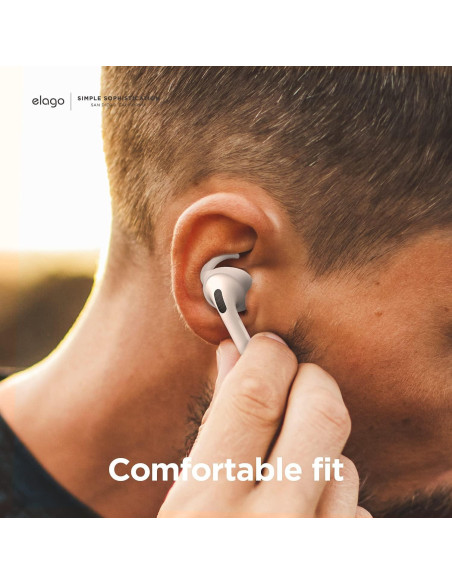 Cubiertas de Silicona elago para AirPods Pro - 4 Pares Blancas