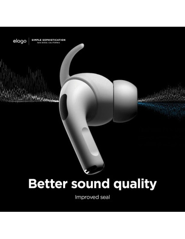 Cubiertas de Silicona elago para AirPods Pro - 4 Pares Blancas