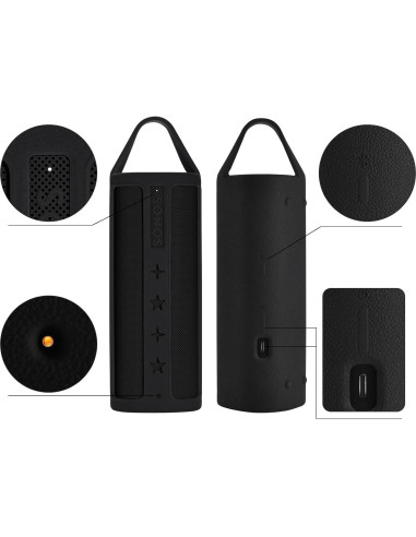 Funda de Silicona Suave DLP para Altavoz Sonos Roam 2 - Negro